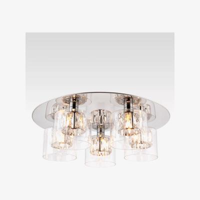 John Lewis Bay Lighting Nina Crystal Glass Semi Flush Ceiling Light, Clear