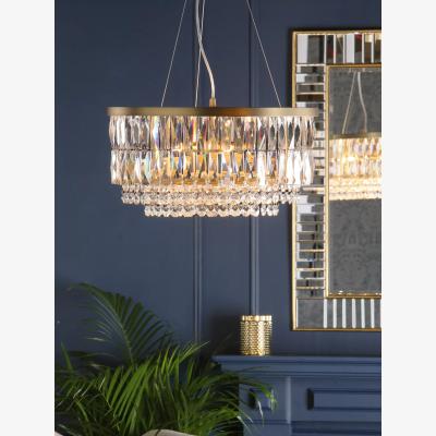 John Lewis Laura Ashley Rhosill Grand Ceiling Light, Antique Brass
