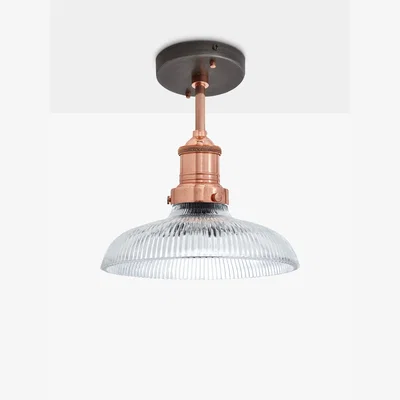 John Lewis Industville Brooklyn Glass Dome Flush Ceiling Light
