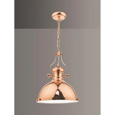 John Lewis Där Arona Ceiling Light, Polished Copper