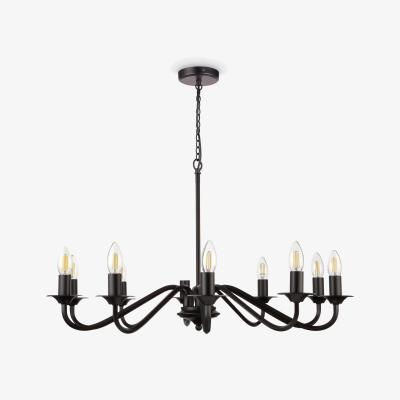 John Lewis John Lewis Wakefield 10 Arm Ceiling Light, Matt Black
