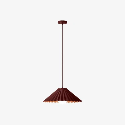 John Lewis houseof Pleated Pendant Ceiling Light, Burgundy