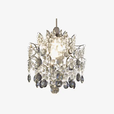 John Lewis John Lewis & Partners Baroque Easy-to-Fit Ceiling Shade, Blue