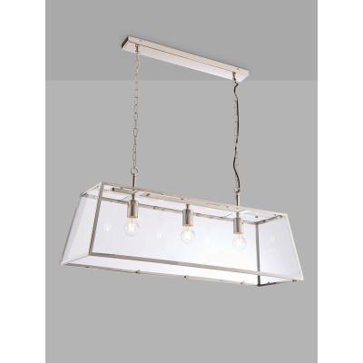 John Lewis Bay Lighting Aida Lantern Bar Ceiling Light, Nickel
