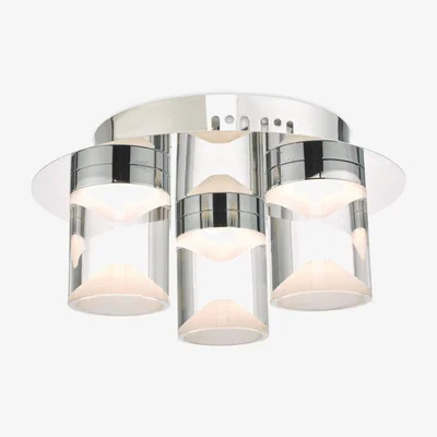 John Lewis Där Susa LED Semi Flush Ceiling Light, Polished Chrome