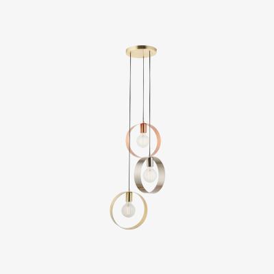 John Lewis Bay Lighting Link 3 Pendant Cluster Ceiling Light, Gold/Nickel/Copper