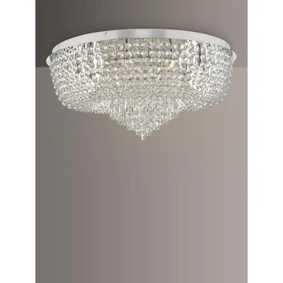 John Lewis Där Eitan Semi Flush Large Chandelier Ceiling Light, Clear
