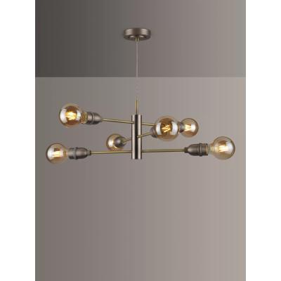 John Lewis John Lewis & Partners Bistro 3 Arm Ceiling Light, Antique Brass