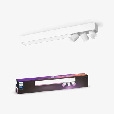 John Lewis Philips Hue Centris Triple Light Smart LED Ceiling Light with Bluetooth, White
