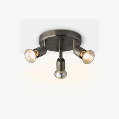John Lewis ANYDAY John Lewis & Partners Keely 3 Spotlight Ceiling Plate, Brushed Chrome