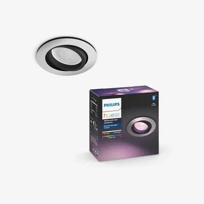 John Lewis Philips Hue White and Colour Ambiance Centura LED Smart Recessed Spotlight with Bluetooth