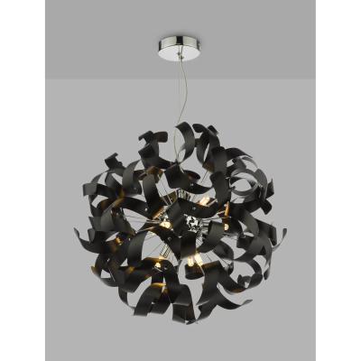 John Lewis Där Swash Ceiling Light, Satin Black