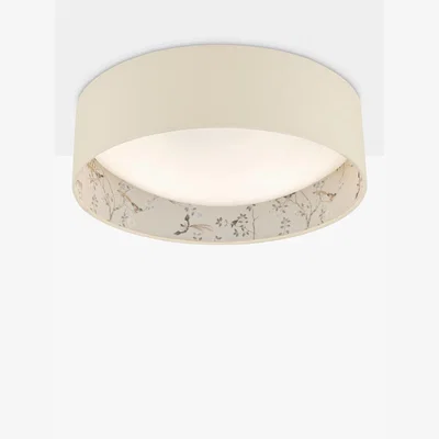 John Lewis English Heritage Marble Hill 2 Light Flush Ceiling Light, Taupe