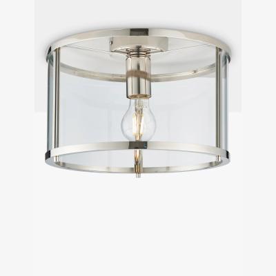 John Lewis Bay Lighting Foster Flush Ceiling Light, Chrome