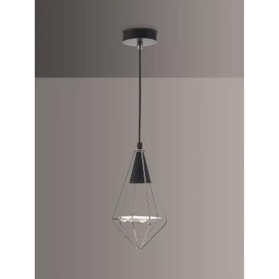John Lewis Där Gianni Ceiling Light, Black Chrome