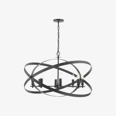 John Lewis Där Nitya 8 Pendant Ceiling Light, Black