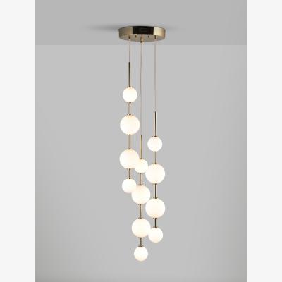 John Lewis John Lewis Ascend 12 LED Pendant Ceiling Light, Polished Brass