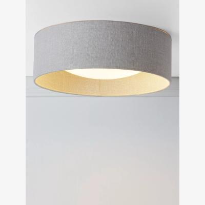 John Lewis Laura Ashley Bacall 2 Light Flush Ceiling Light, Oatmeal