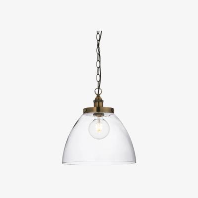 John Lewis Bay Lighting Carter Grand Single Pendant Ceiling Light, Brass