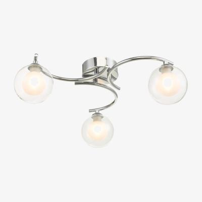 Knees dar lighting Nak5350-04 Nakita 3 Light Semi Flush Polished Chrome With Clear/Opal Glass