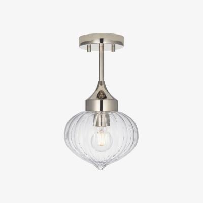 Knees Ezeiza 1 Light Flush Ceiling Light - Nickle