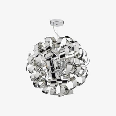 Knees dar lighting RAW1355 Rawley 9 Light Ribbon Pendant Polished Chrome