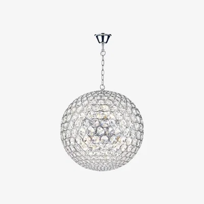 Knees dar lighting Fie0850 Fiesta 8 Light 50cm Pendant Polished Chrome