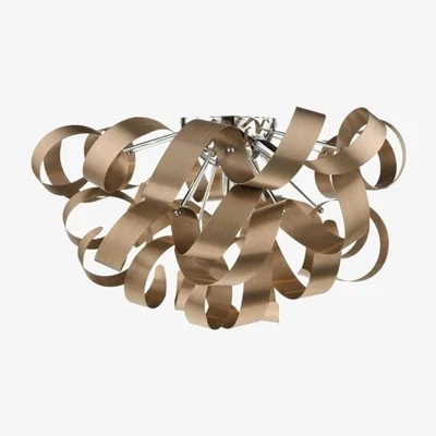 Knees Dar Lighting RAW0564 Rawley 5 Light Flush Brushed Copper