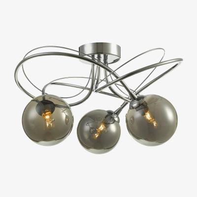 Knees dar lighting Ona5350-01 Onawa 3 Light Semi Flush Polished Chrome With Smoked Glass