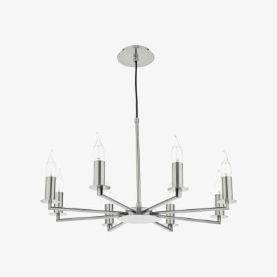 Knees dar lighting Tyl0838 Tyler 8 Light Pendant Satin Nickel