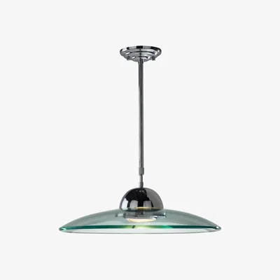 Knees dar lighting Hem8650 Hemisphere Pendant Polished Chrome And Clear Glass