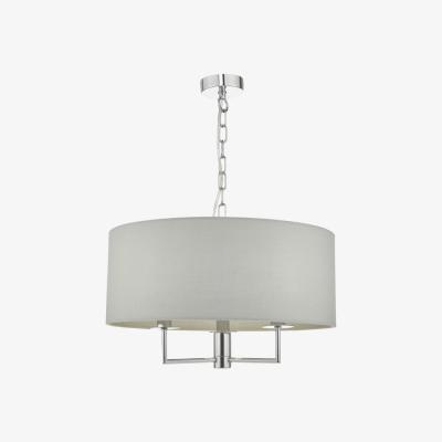Knees dar lighting JAM0339 Jamelia 3 Light Pendant Polished Chrome and Grey