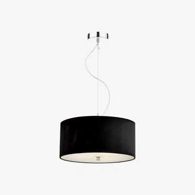 Knees dar lighting ZAR1022 Zaragoza 3 Light Pendant Black 400MM
