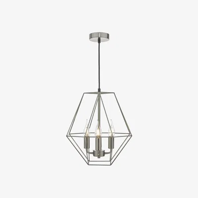 Knees dar lighting Sim0446 Simbala 4 Light Pendant Satin Chrome