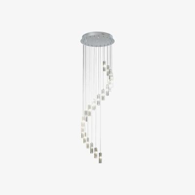 Knees dar lighting Gal6350-Led Galileo 20 Light Cluster Pendant Polished Chrome Led 3m Drop