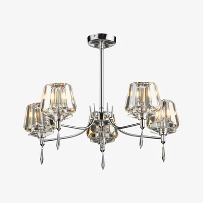 Knees dar lighting SEL0550 Selina 5 Light Semi Flush Polished Chrome