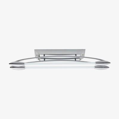 Knees Morteros 2 Light Semi Flush Short Ceiling Light - Chrome/Opal