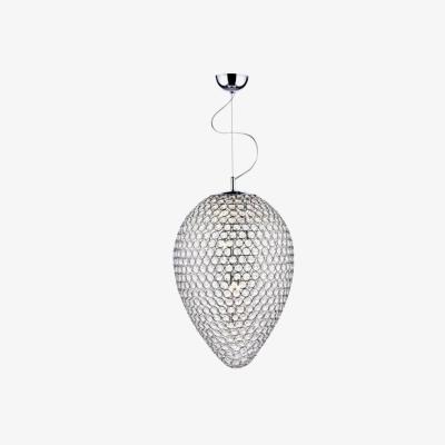 Knees dar lighting Fro0550 Frost 5 Light Pendant Polished Chrome And Clear Faceted Crystal