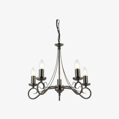 Knees Trafford 5 Pendant Light - Antique Silver