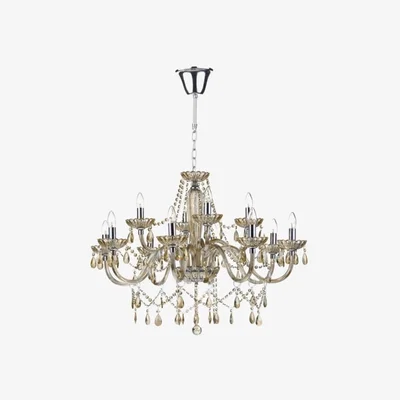 Knees dar lighting RAP1206 Raphael 12 Light Chandelier Champagne Crystal