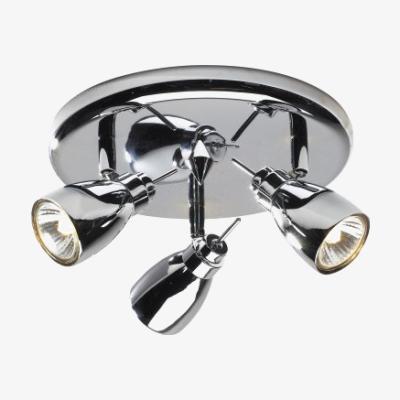 Knees dar lighting HOU7650 Houston GU10 3 Light Plate Polished Chrome