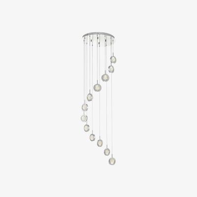 Knees Dar Lighting LIV1250 Livia 12 Light Cluster LED Pendant Polished Chrome And Glass Spheres