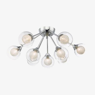 Knees dar lighting ZEK1350 Zeke 9 Light Semi Flush Polished Chrome