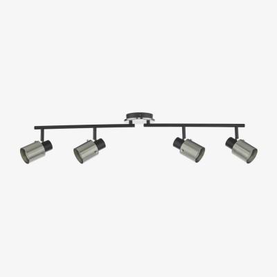 Knees dar lighting RYA8438 Ryan 4 Light Bar Spotlight Brushed Nickel Matt Black