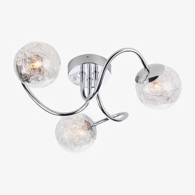Knees Azul 3 Light Semi Flush Ceiling Light- Chrome