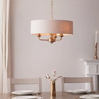 Knees Highclere 3 Pendant Light - Vintage Brass