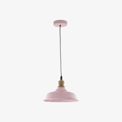 Knees Dar Lighting TYG0103 Tygo Pendant Pink and Wood