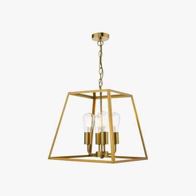 Knees dar lighting Aca8635 Academy 4 Light Lantern Natural Brass