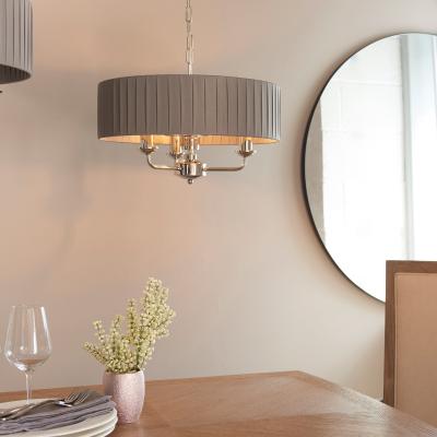 Knees Highclere Wrapped 3 Pendant Light - Nickel