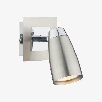Knees dar lighting LOF0746 Loft 1 Light Spotlight Satin/Polished Chrome